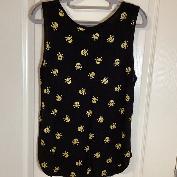 g 21 Women's Layering Tank Top Stretchy Halloween Skull Witchy Goth Y2K - Picture 4 of 6